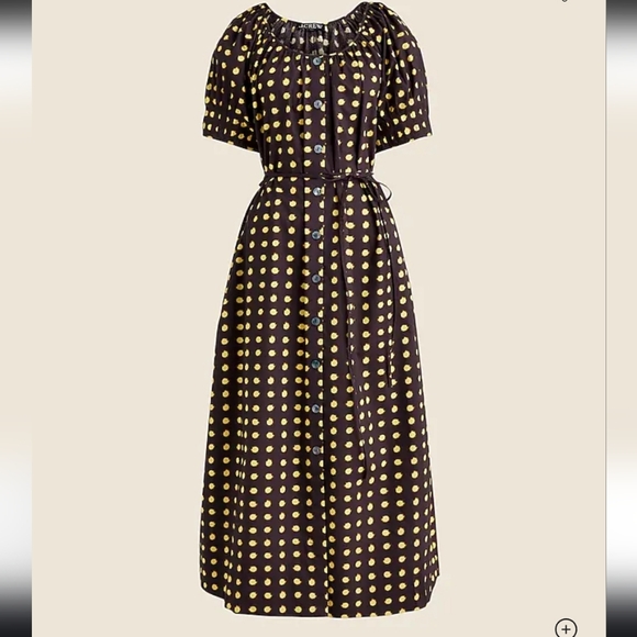 J. Crew Black and White Polka Dot Midi Dress - Picture 3 of 8